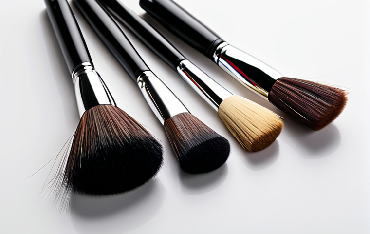 컨투어링 브러쉬 추천 - **

"A professional makeup artist demonstrating contouring techniques in a bright studio, using a fl...